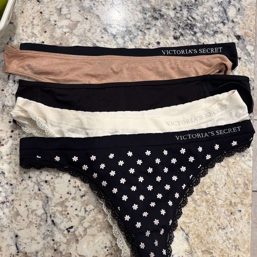 Victoria's Secret Panties - Black, White, Tan